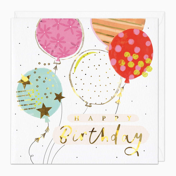 Greeting Card-F157 - Joyful Balloons Birthday Card-Whistlefish