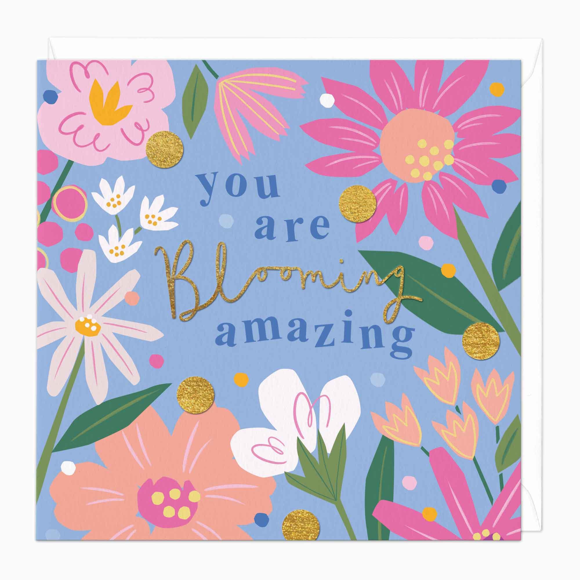 Greeting Card-F189 - Blooming Amazing Floral Card-Whistlefish