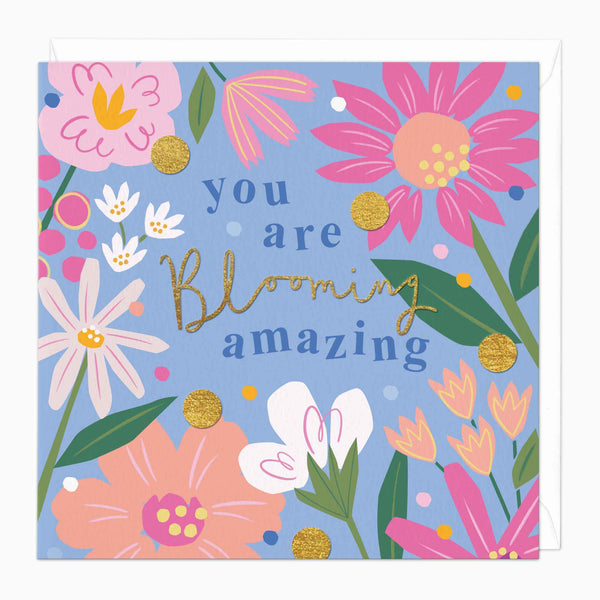Greeting Card-F189 - Blooming Amazing Floral Card-Whistlefish