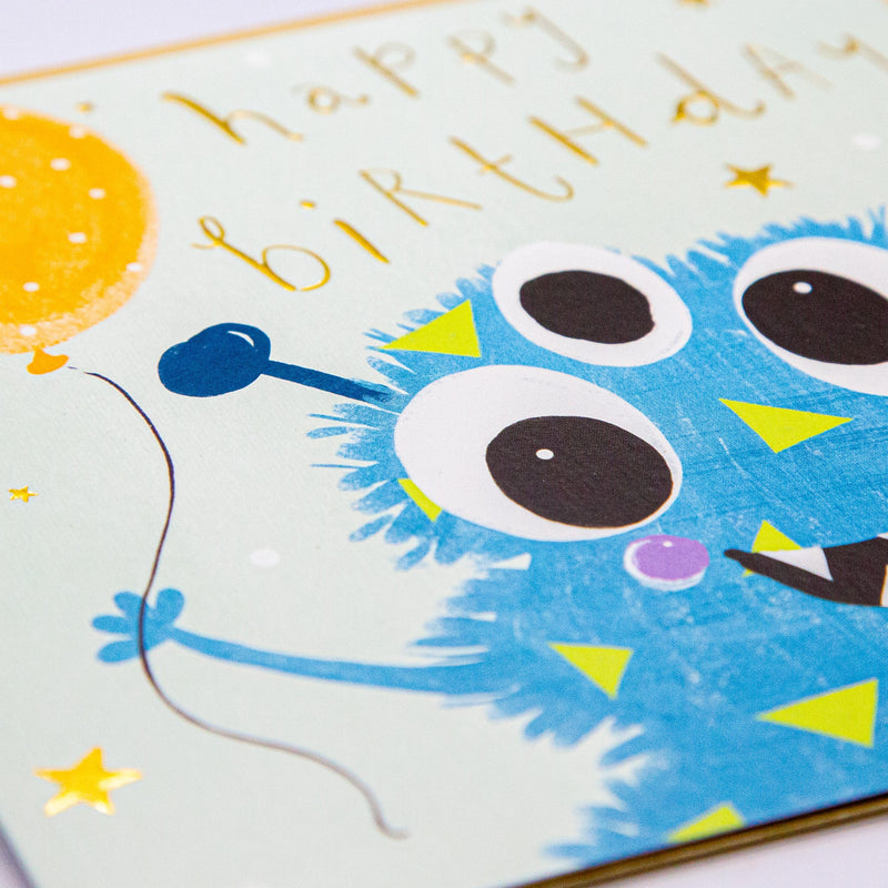 Greeting Card - F192 - Happy Monster Birthday Card - Happy Monster Birthday Card - Whistlefish