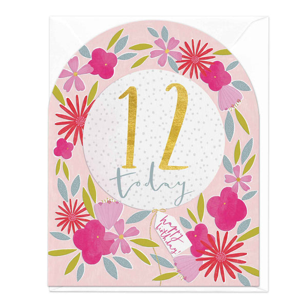 Greeting Card - F195 - 12 Today Blooming Arch Card - 12 Today Blooming Arch Card - Whistlefish
