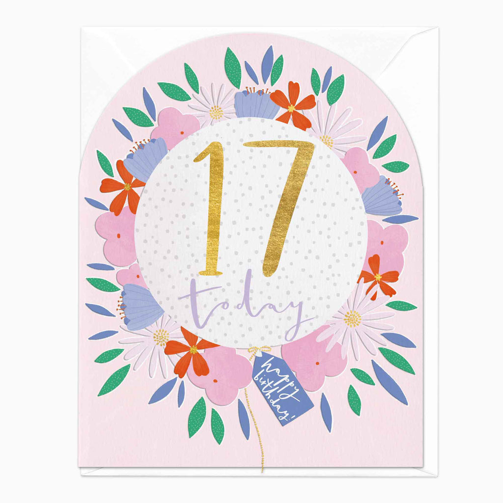 Greeting Card-F209 - 17 Today Floral Arch Card-Whistlefish