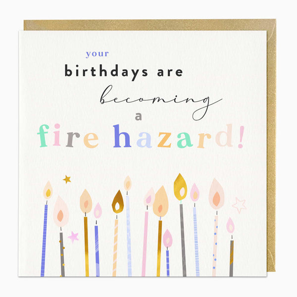 Greeting Card-F212 - Fire Hazard Birthday Card-Whistlefish