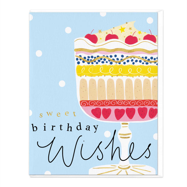 Greeting Card - F222 - Delicious Trifle Birthday Card - Delicious Trifle Birthday Card - Whistlefish