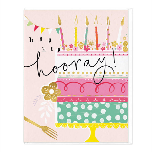 Greeting Card - F223 - Bright & Bold Birthday Cake Art Card - Bright & Bold Birthday Cake Art Card - Whistlefish