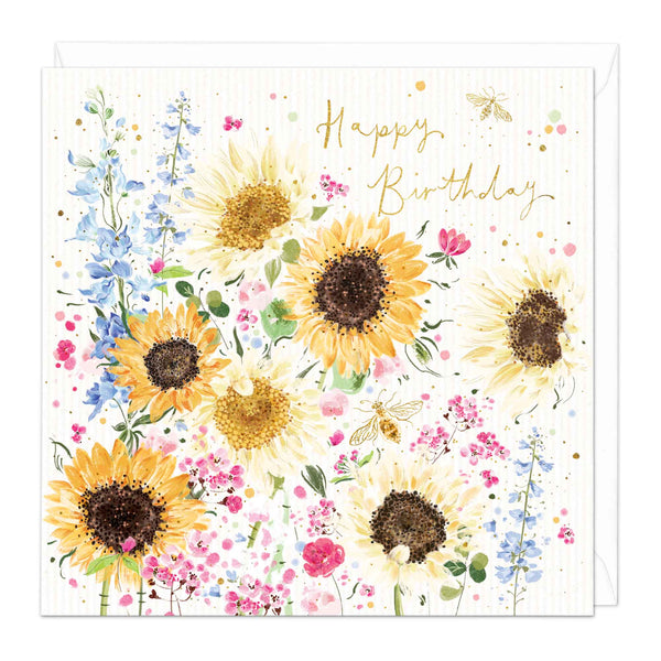 Greeting Card - F236 - Wild Sunflowers Birthday Card - Wild Sunflowers Birthday Card - Whistlefish