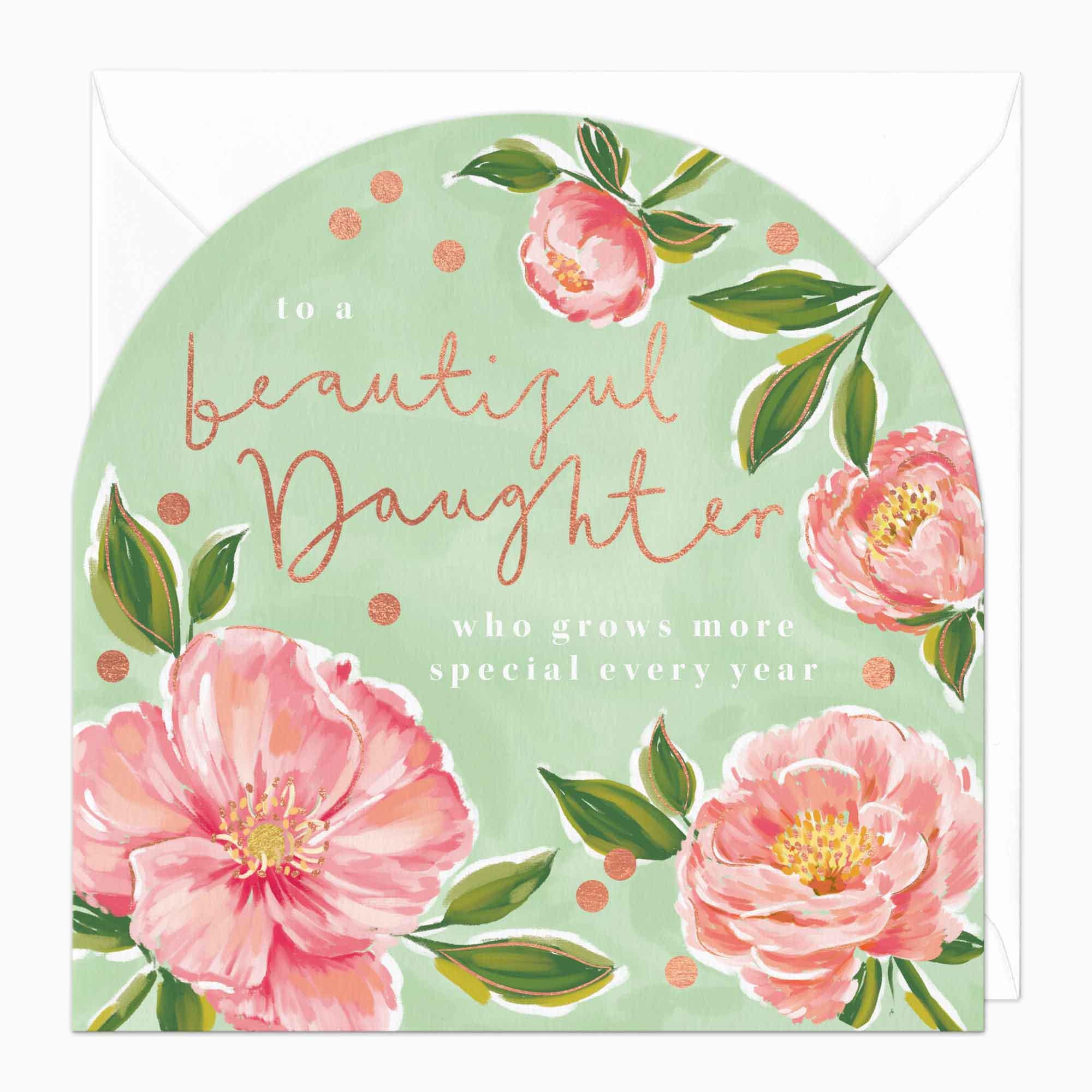 Greeting Card-F261 - Beautiful Daughter Birthday Card-Whistlefish
