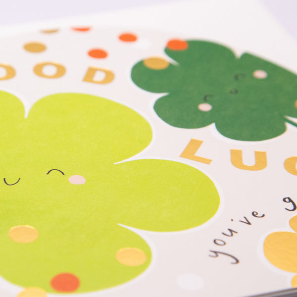 Greeting Card - F272 - Clover Good Luck Arch Card - Clover Good Luck Arch Card - Whistlefish