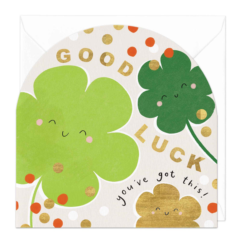 Greeting Card - F272 - Clover Good Luck Arch Card - Clover Good Luck Arch Card - Whistlefish