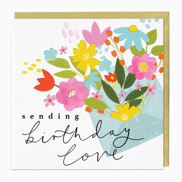 Greeting Card-F280 - Sending Love Birthday Card-Whistlefish