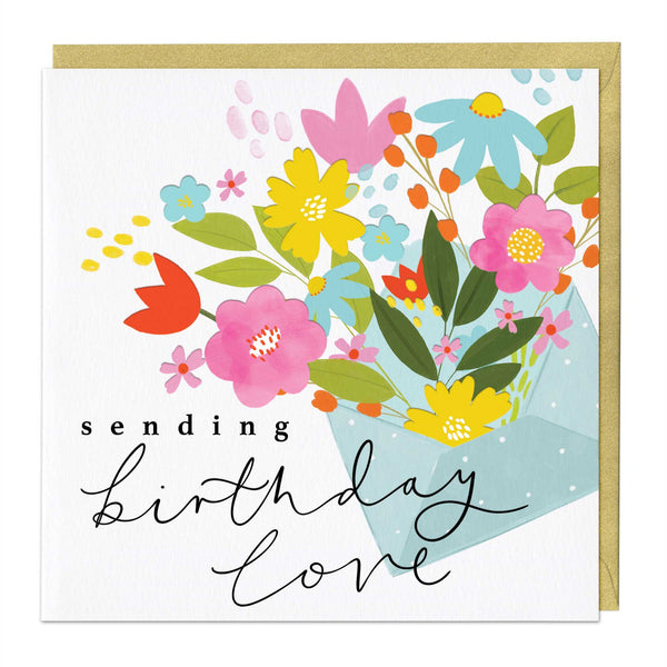 Greeting Card - F280 - Sending Love Birthday Card - Sending Love Birthday Card - Whistlefish