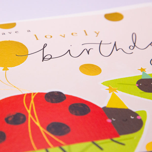 Greeting Card - F281 - Have A Lovely Birthday Ladybird Card - Have A Lovely Birthday Ladybird Card - Whistlefish