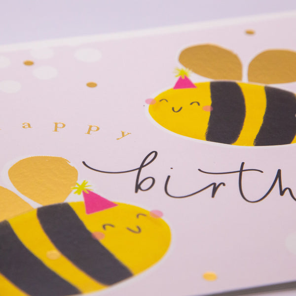 Greeting Card - F282 - Bumbling Bees Birthday Card - Bumbling Bees Birthday Card - Whistlefish