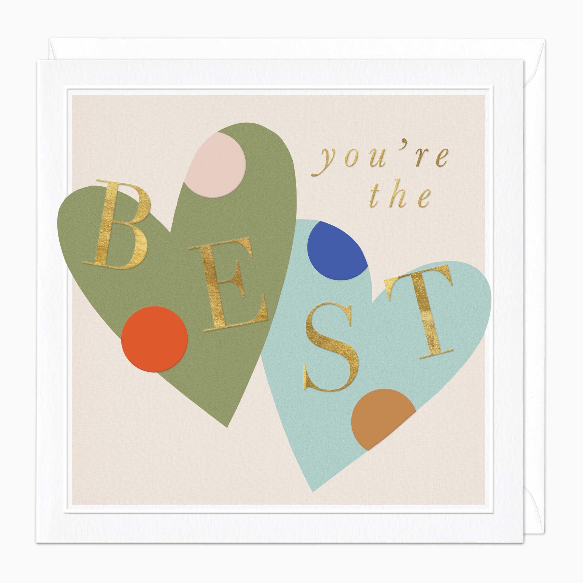 Greeting Card-F286 - You're The Best Heart Card-Whistlefish