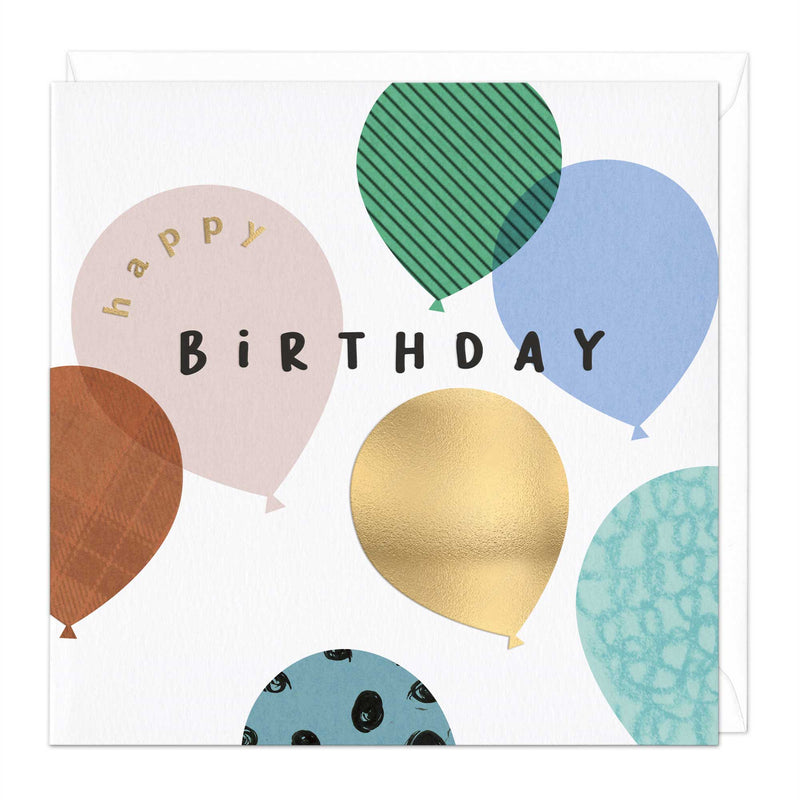 Greeting Card - F287 - Elegant Balloons Birthday Card - Elegant Balloons Birthday Card - Whistlefish