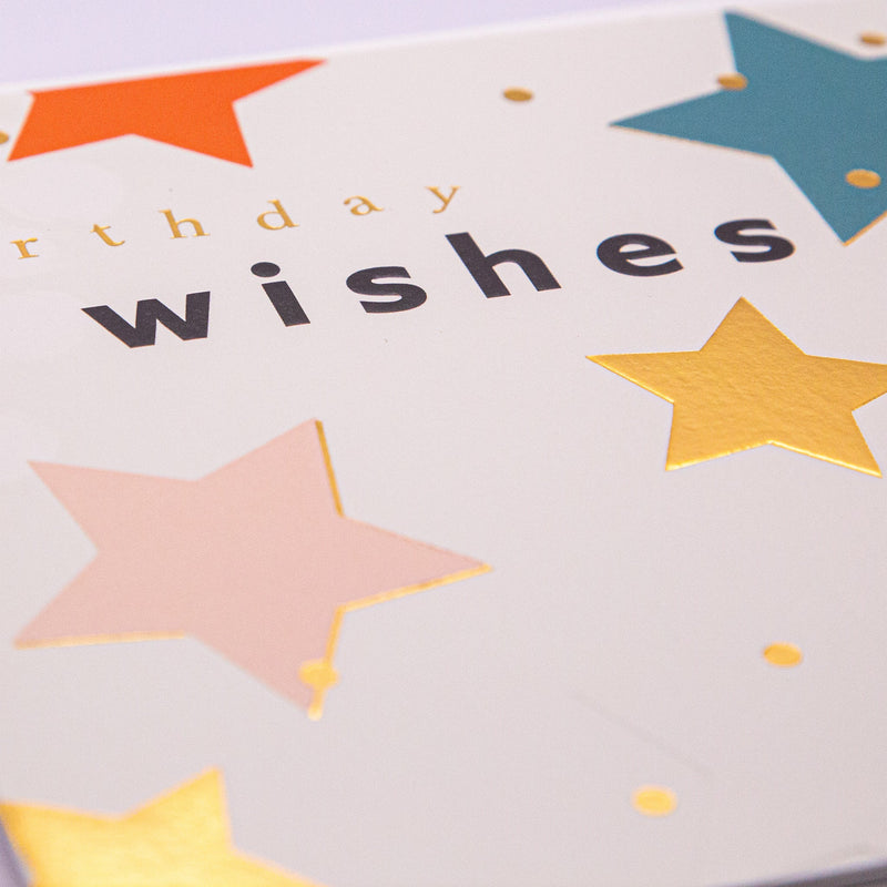 Greeting Card - F290 - Birthday Wishes Starry Card - Birthday Wishes Starry Card - Whistlefish