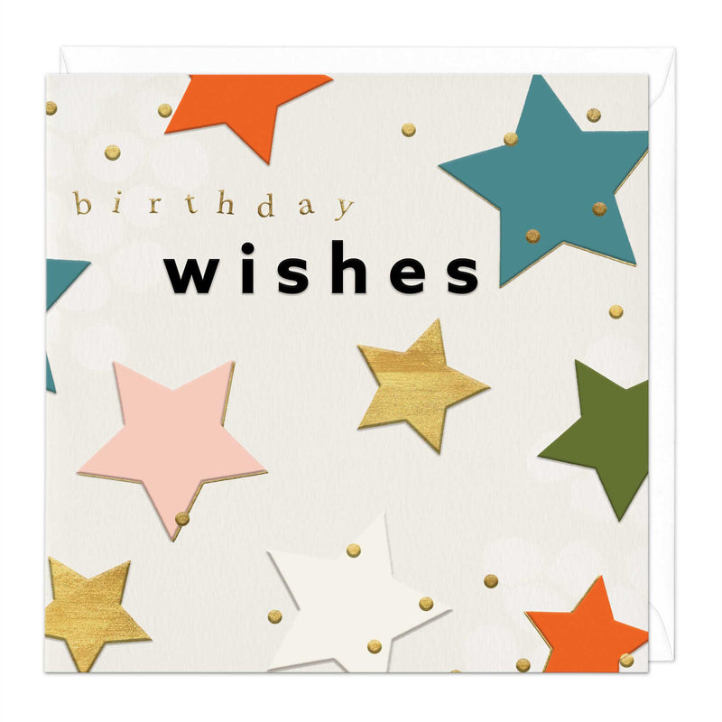 Greeting Card - F290 - Birthday Wishes Starry Card - Birthday Wishes Starry Card - Whistlefish