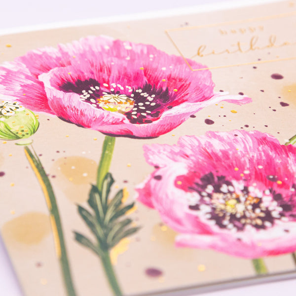 Greeting Card - F300 - Peony Florals Birthday Card - Peony Florals Birthday Card - Whistlefish