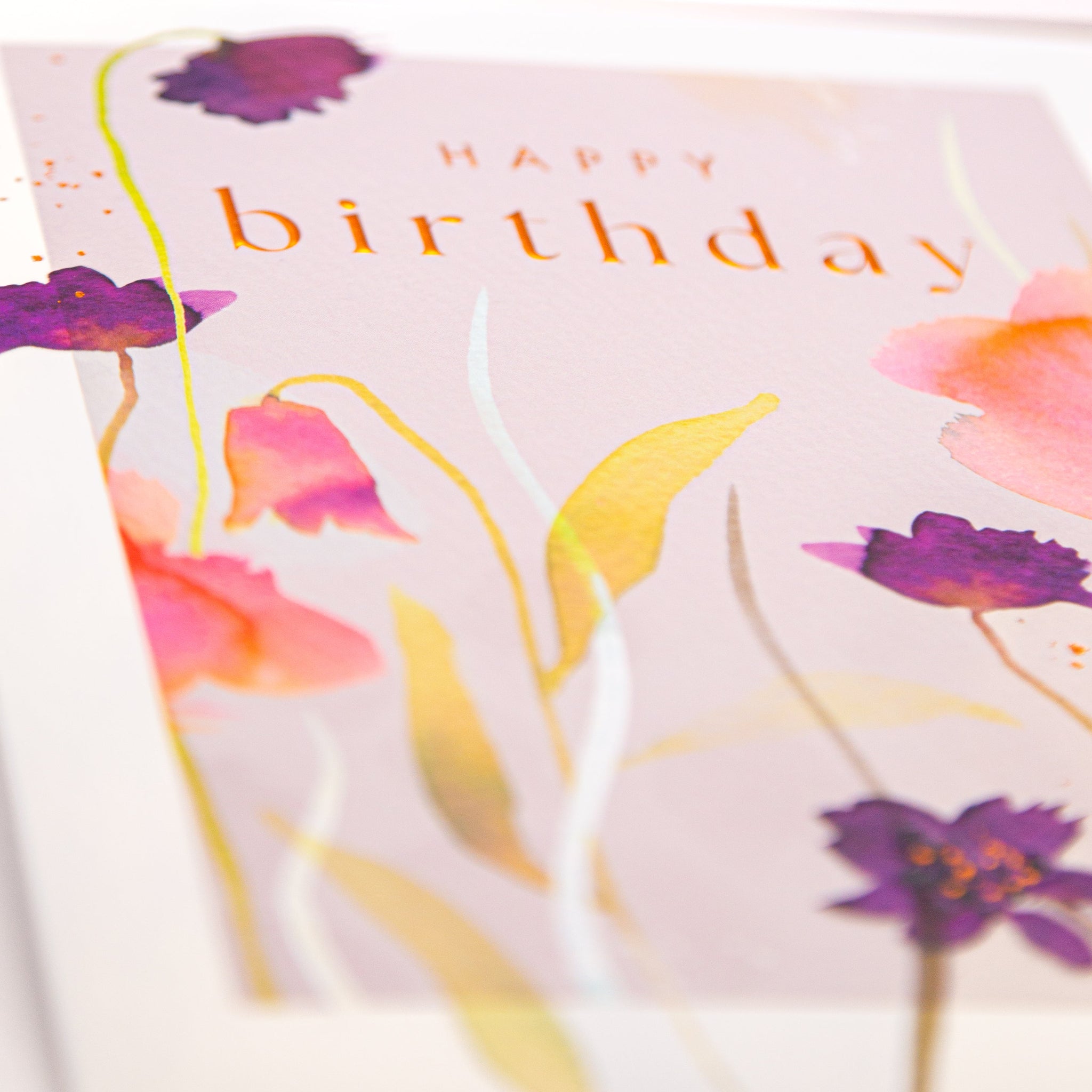Greeting Card - F304 - Autumn Wildflowers Birthday Card - Autumn Wildflowers Birthday Card - Whistlefish