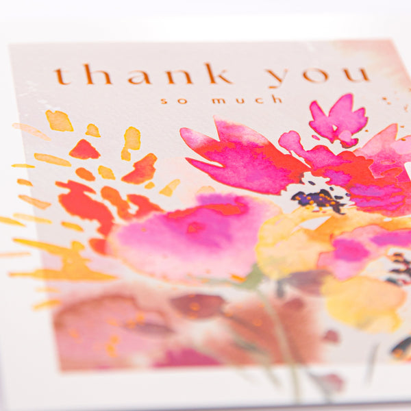 Greeting Card - F305 - Autumn Floral Thank You Card - Autumn Floral Thank You Card - Whistlefish