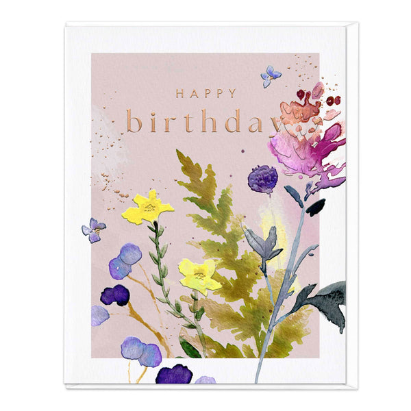 Greeting Card - F311 - Rustic Florals Autumn Birthday Card - Rustic Florals Autumn Birthday Card - Whistlefish