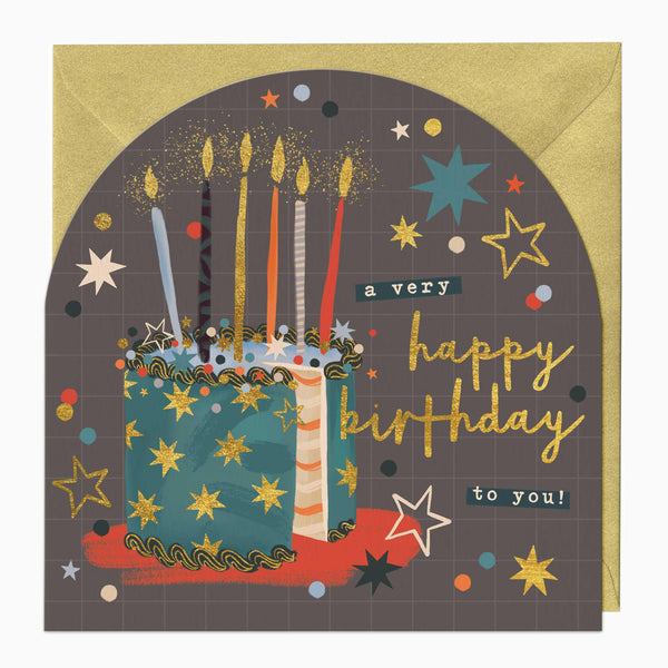 Greeting Card-F316 - A Very Happy Birthday Arch Card-Whistlefish