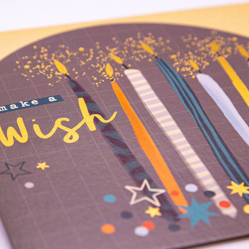 Greeting Card - F318 - Make A Wish Birthday Arch Card - Make A Wish Birthday Arch Card - Whistlefish