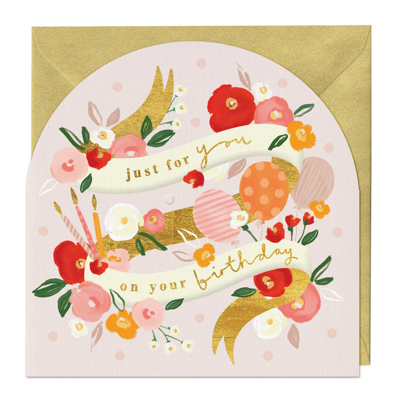 Greeting Card - F321 - Blooming Bliss Birthday Arch Card - Blooming Bliss Birthday Arch Card - Whistlefish