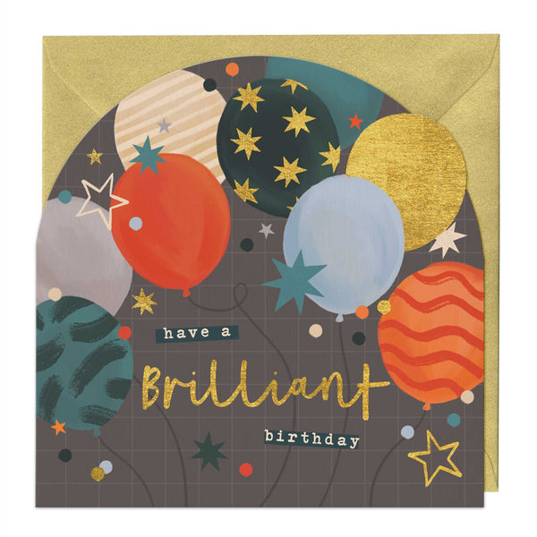 Greeting Card - F323 - Brilliant Balloons Birthday Arch Card - Brilliant Balloons Birthday Arch Card - Whistlefish