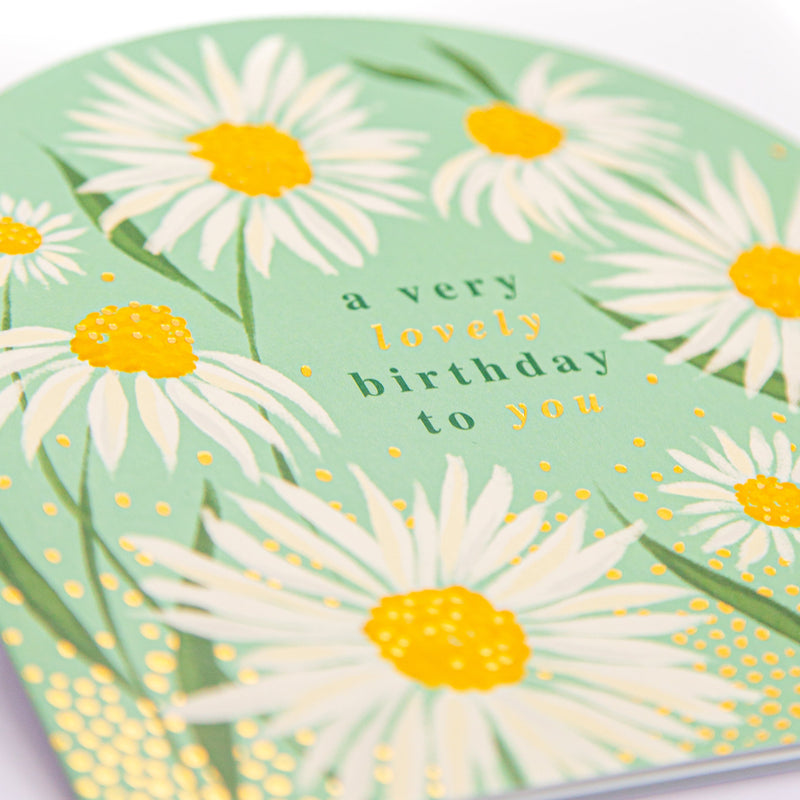 Greeting Card - F325 - Flowering Daisies Birthday Arch Card - Flowering Daisies Birthday Arch Card - Whistlefish