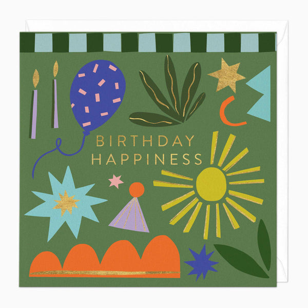 Greeting Card-F331 - Fun Shapes Birthday Card-Whistlefish