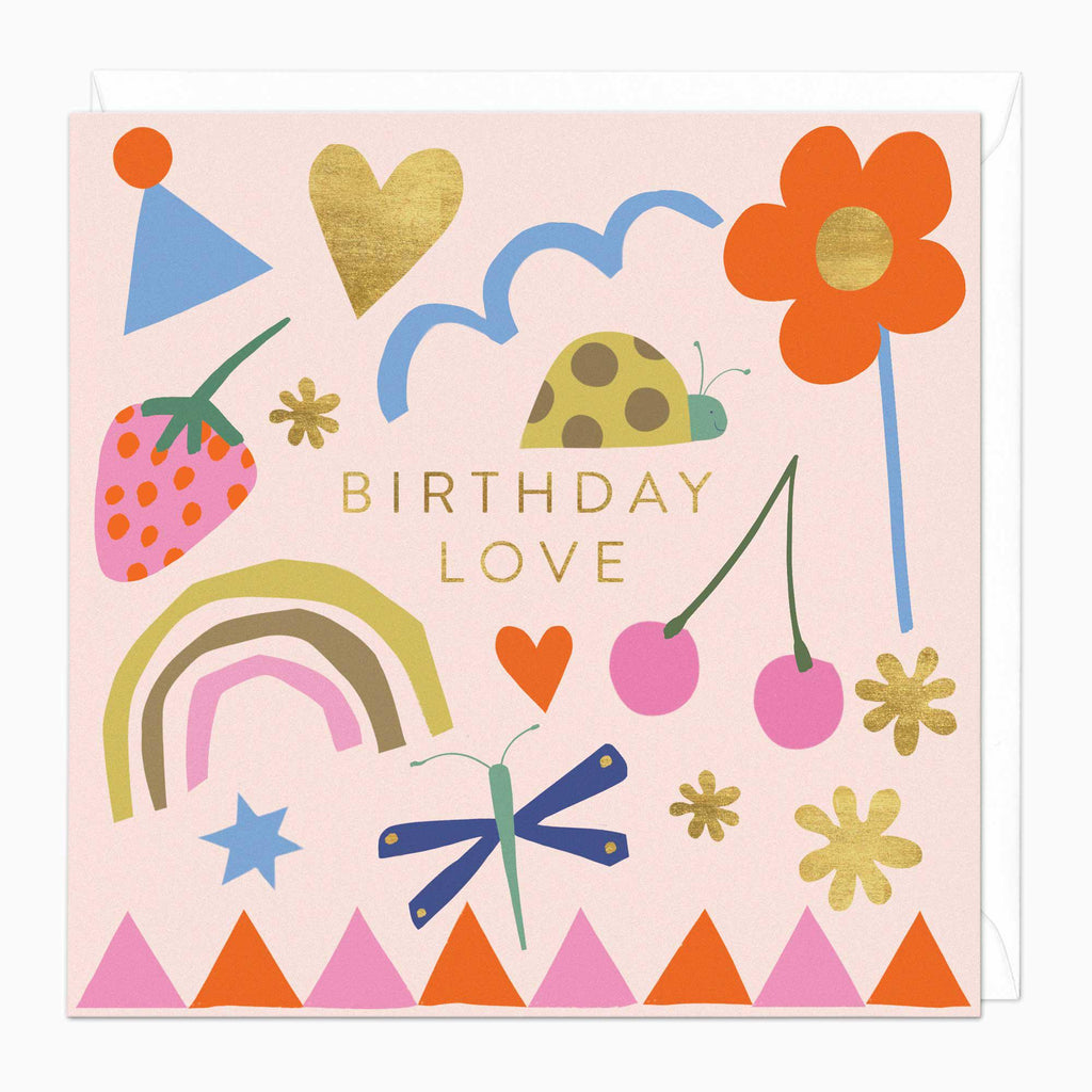 Greeting Card-F332 - Lovely Shapes Birthday Card-Whistlefish