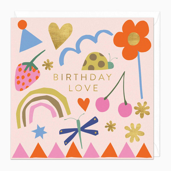 Greeting Card-F332 - Lovely Shapes Birthday Card-Whistlefish