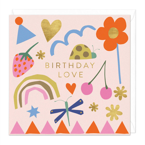 Greeting Card - F332 - Lovely Shapes Birthday Card - Lovely Shapes Birthday Card - Whistlefish