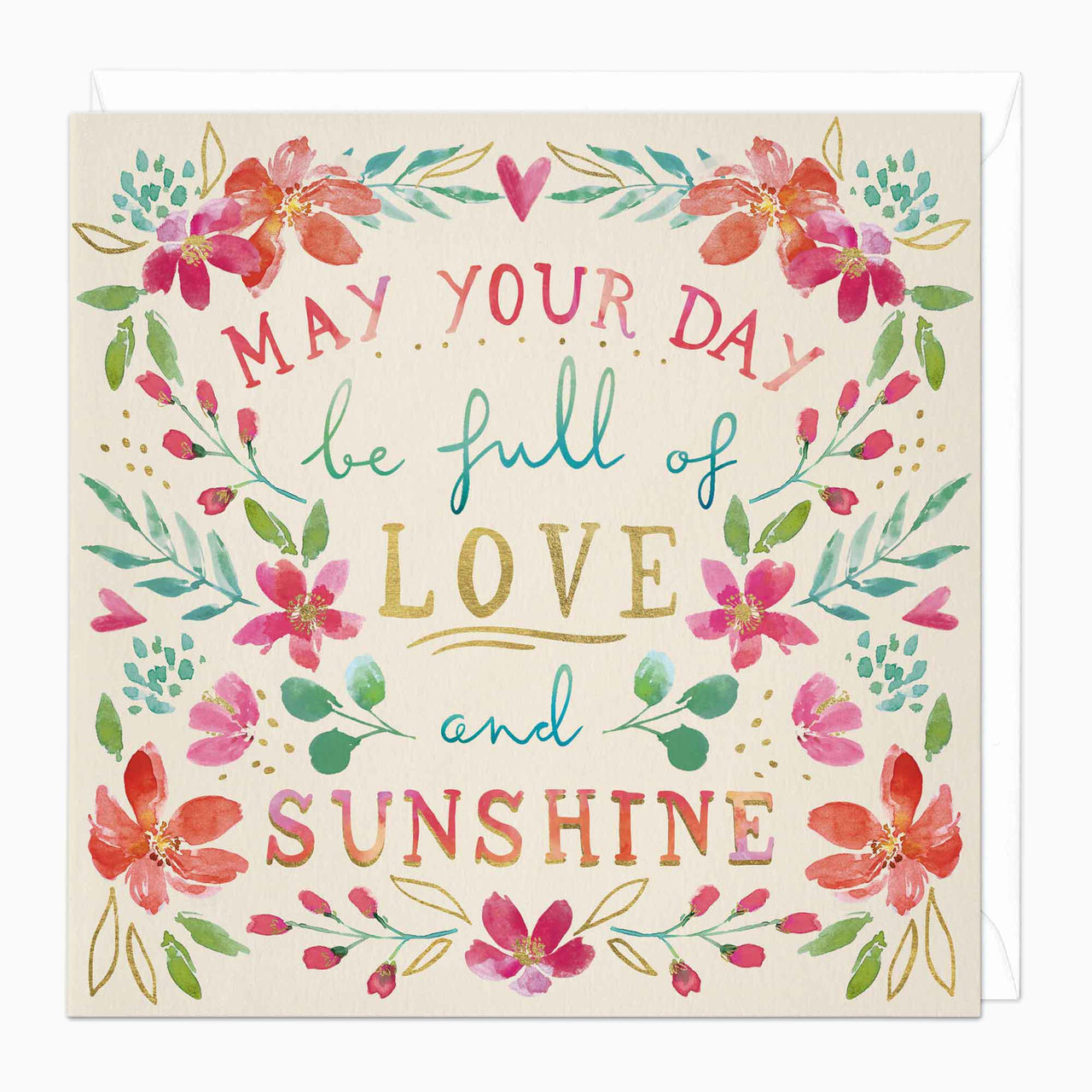 Greeting Card-F344 - Full Of Love Floral Card-Whistlefish