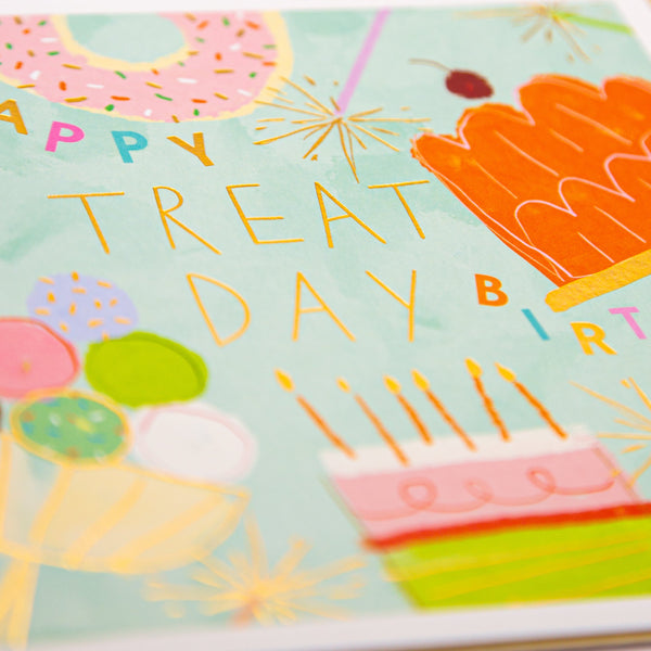 Greeting Card - F347 - Treat Day Birthday Card - Treat Day Birthday Card - Whistlefish