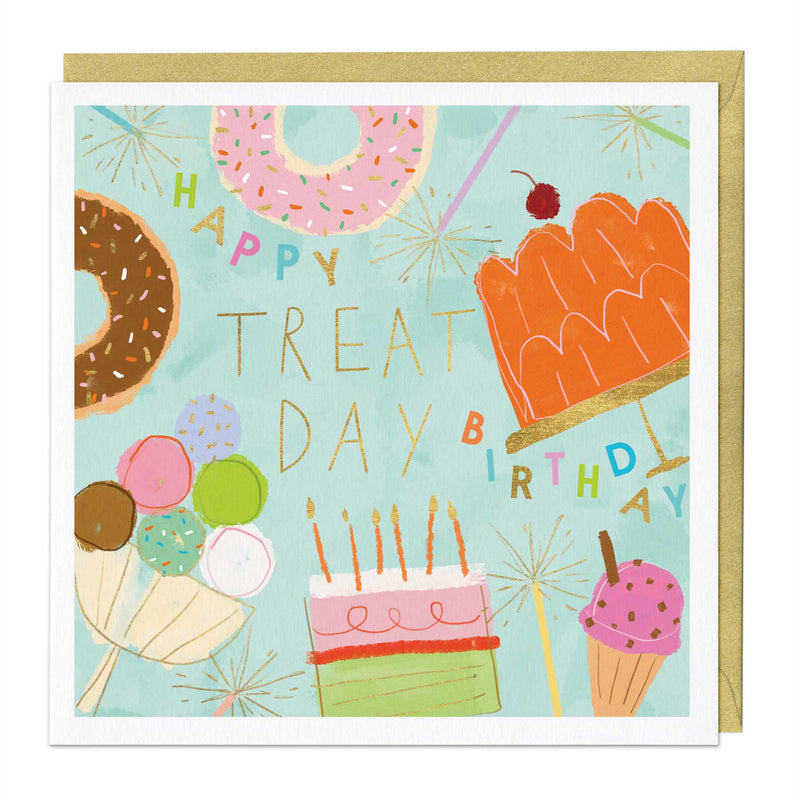 Greeting Card - F347 - Treat Day Birthday Card - Treat Day Birthday Card - Whistlefish