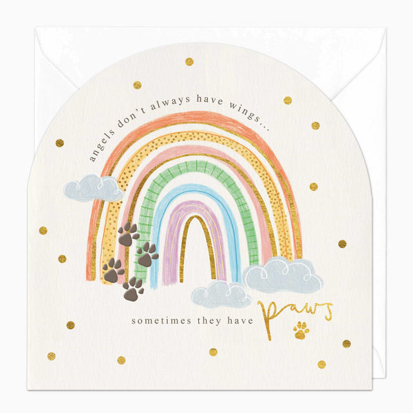 Greeting Card-F351 - Heavenly Pets Sympathy Arch Card-Whistlefish