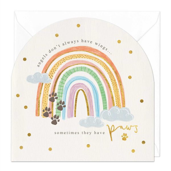 Greeting Card - F351 - Heavenly Pets Sympathy Arch Card - Heavenly Pets Sympathy Arch Card - Whistlefish