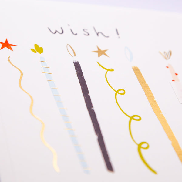 Greeting Card - F355 - Wish! Candles Birthday Card - Wish! Candles Birthday Card - Whistlefish