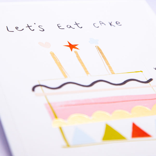 Greeting Card - F356 - Lets Eat Cake Birthday Card - Lets Eat Cake Birthday Card - Whistlefish