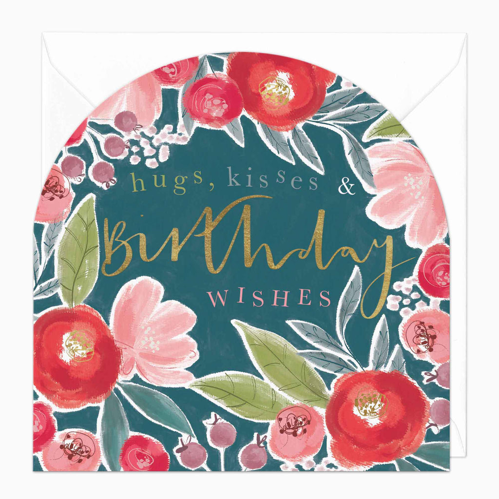 Greeting Card-F367 - Artistic Pastel Birthday Arch Card-Whistlefish