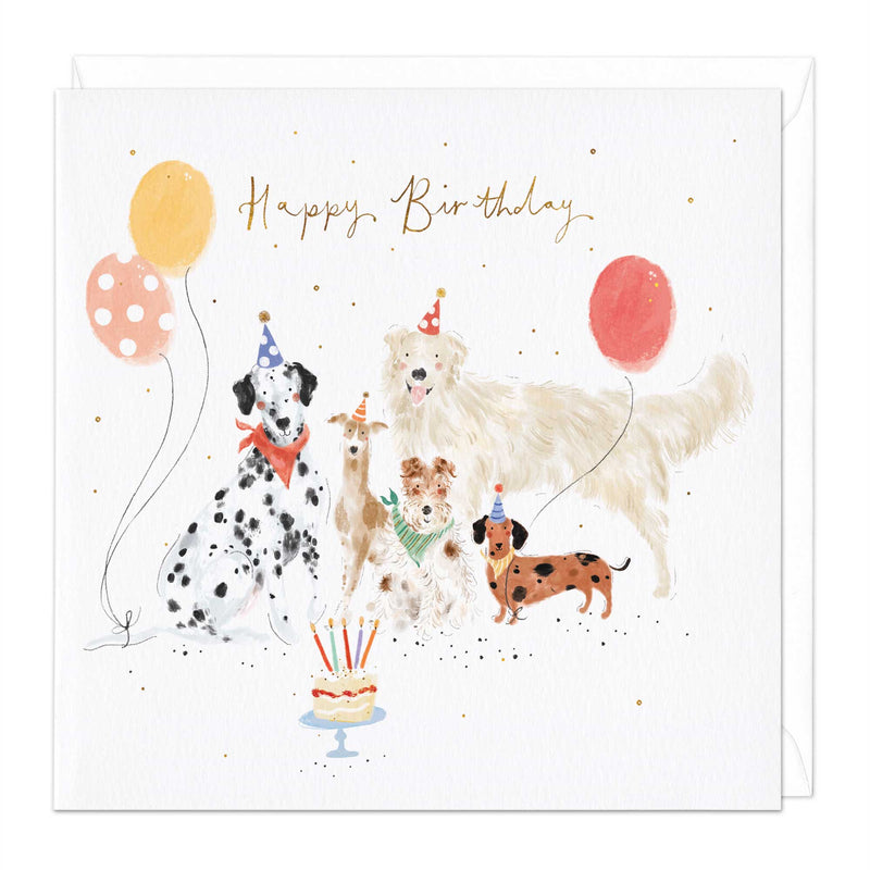 Greeting Card - F370 - Dog Party Birthday Card - Dog Party Birthday Card - Whistlefish