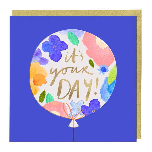 Greeting Card - F373 - Watercolour Balloon Birthday Card - Watercolour Balloon Birthday Card - Whistlefish