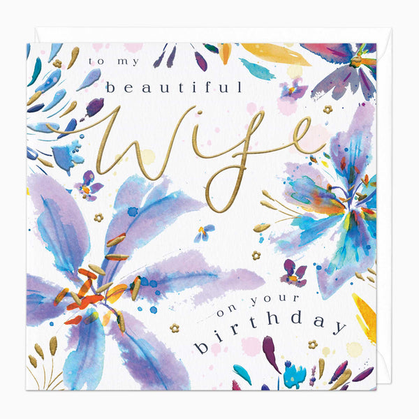 Greeting Card-F376 - Beautiful Wife Birthday Card-Whistlefish