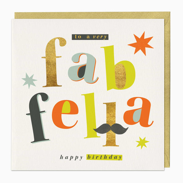 Greeting Card-F381 - Fab Fella Birthday Card-Whistlefish