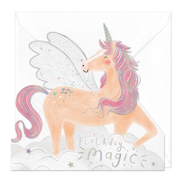 Greeting Card - F384 - Magical Unicorn Birthday Cut-Out Card - Magical Unicorn Birthday Cut-Out Card - Whistlefish