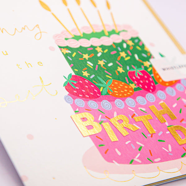 Greeting Card - F388 - Wishing You The Best Birthday Card - Wishing You The Best Birthday Card - Whistlefish