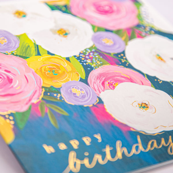 Greeting Card - F390 - Fresh Blooms Birthday Card - Fresh Blooms Birthday Card - Whistlefish