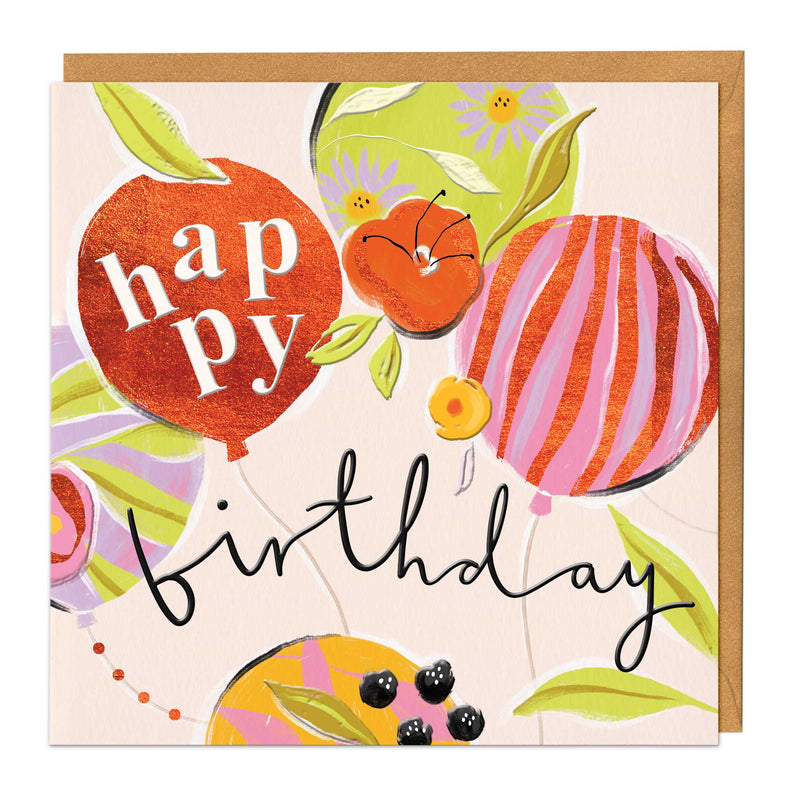 Greeting Card - F392 - Juicy Balloons Birthday Card - Juicy Balloons Birthday Card - Whistlefish